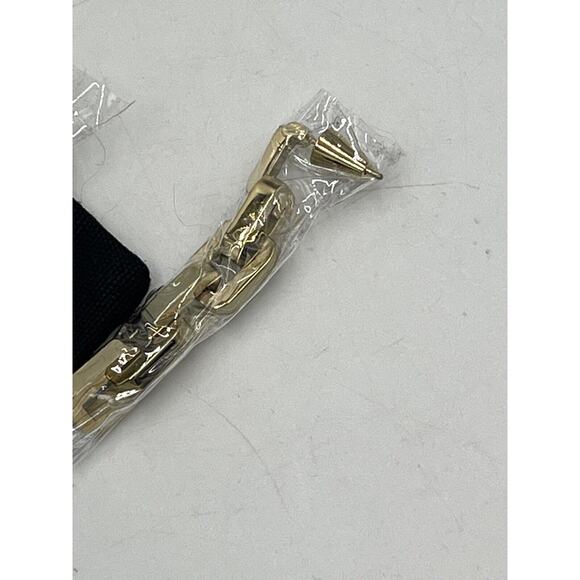 Eddie Borgo 12K Gold Plated Chain Supra Link Highly Polish Dangle Earrings New - Picture 6 of 9